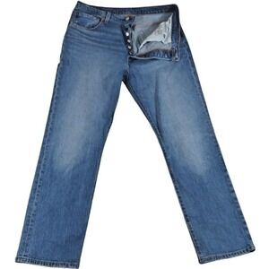 Levis 501 Original‎ Fit Jeans Men 32x30 Button Fly Blue Denim Classic Straight